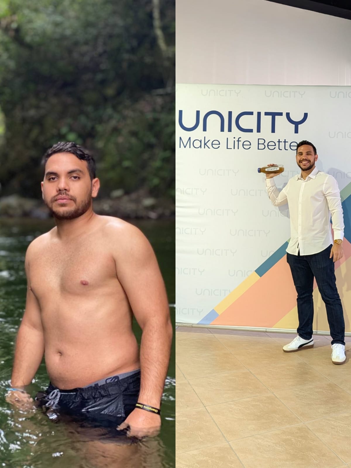 Yury D. Morales — antes y después del protocolo Feel Great · @ReseteaLaSalud
